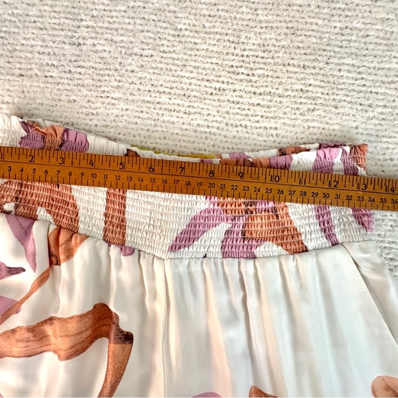 Anthro Maeve Pia Binazzi Smocked Floral Fish Wide-Leg Pants S - Picture 14 of 16